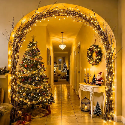 JMEXSUSS 500 LED Christmas Lights Outdoor, 173ft Warm White Christmas Tree Lights, 8 Modes Plug in Twinkle String Light for Outside Holiday Indoor Ceiling House Xmas Decorations