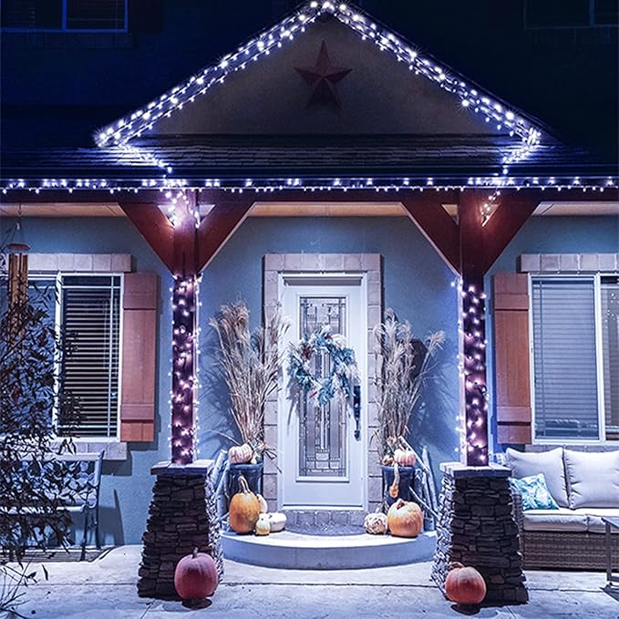 164Ft 500 LED White Christmas Lights, Waterproof 8 Twinkle with Memory Functions Christmas Tree Lights for Indoor | Lumora