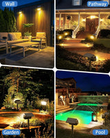 Fabrito Large Solar Spot Lights Outdoor 4 Pack, 1000 Lumens High Brightness, IP65 Waterproof Solar Spotlight with | Lumora