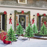 Homeleo 6-Pack Solar Small Christmas Trees for Outdoor Decorations, 120 LED Artificial Prelit Christmas Tree, Solar | Lumora