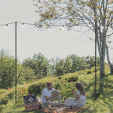 4 Pack String Light Poles for Outside, 10.5 Ft Outdoor String Light Poles for String Lights, Backyard Patio Light | Lumora