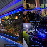 JMEXSUSS 120 LED Solar Rope Lights,39.4ft 8 Modes Solar Rope Lights Outdoor Waterproof, Outdoor Solar Fairy Lights | Lumora