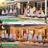 4 Pack Solar Christmas Trees Outdoor, 8 Lighting Modes Waterproof Solar Powered Xmas Decorations Tree Lights with | Lumora