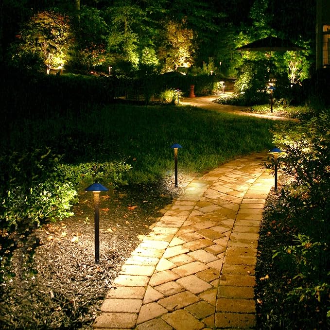 Malibu C Landscape Lighting Kit with 150W Low Voltage Outdoor Transformer & 12V Halogen 6PK 10W Bronze Pathway Lights & 4PK Metal 20W Flooding Lights/Spotlights Warm White & 75Feet #16 Wire for Patio