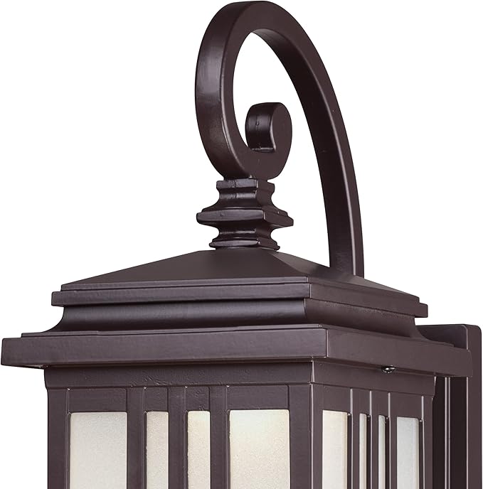 Westinghouse 6400200 Traditional One-Light LED Outdoor Wall Light Sconce Oil Rubbed Bronze Finish, Frosted Glass | Lumora