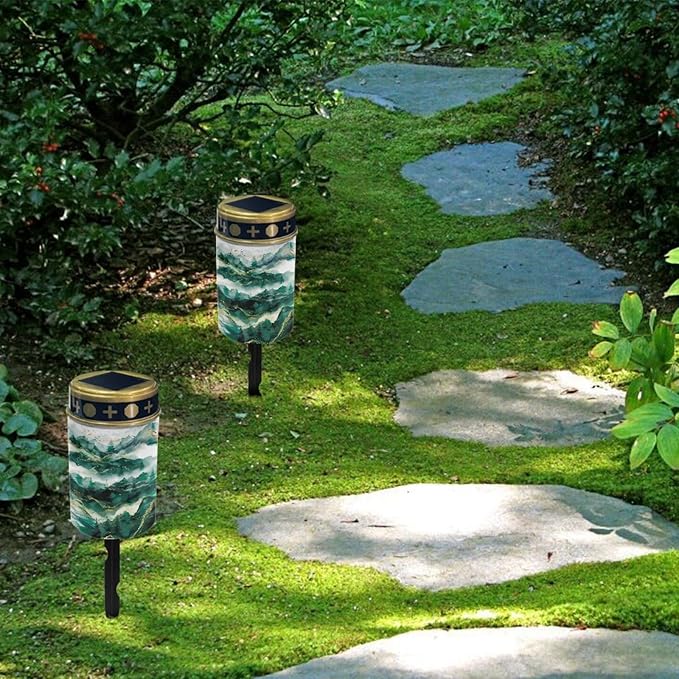 Lawn Solar Pathway Lights Outdoor Waterproof Solar Powered Fairy Light for Outside,Pretty Solar Garden Stake Lights,LED Lantern Landscape Lighting for Yard Patio Driveway Spotlights