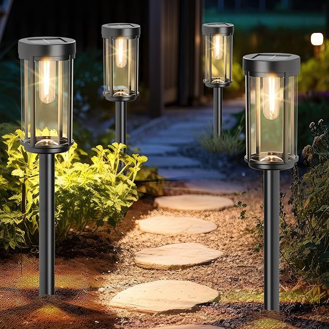 12 Pack Solar Lights Outdoor Waterproof for Garden Walkway Pathway Lawn Yard Decorative Modern Landscape Lighting. | Lumora