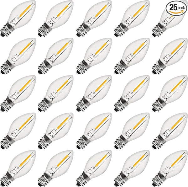 C7 LED Bulbs Christmas C7 LED Light Bulbs 25 Pack C7 LED Replacement Bulbs C7 LED - Outdoor Lighting Accessory | Lumora