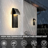 Canto LED Outdoor Wall Sconce 26W Integrated LED Outdoor Wall Mount,Anti Rust Textured Black Suit for Wet Locations | Lumora
