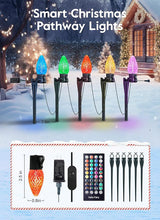 Brightown Smart C9 LED Christmas Lights Outdoor House, 66Ft 100 LED RGB Christmas Pathway Lights with 58 Preset | Lumora