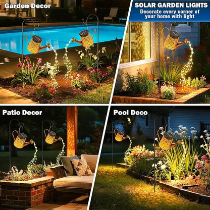 Solar Watering Can Lights: IP65 Waterproof Garden Light Outdoor Decor - Hanging Lantern with Fairy Lights for Yard Patio Pathway - Christmas Birthday Gardening Gifts for Women Mom Grandma