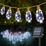 2Pack Solar Outdoor String Lights 24FT Vintage Rope Hemp Solar Lights with 20 Shatterproof Bulbs,8 Modes Solar | Lumora