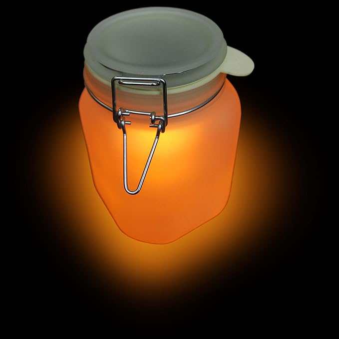 Suck UK - Sun Jar Solar Light Garden Lights Solar Powered Waterproof Rechargeable Lights Indoor & LED Mason Jar Party Gardening Gifts Or Garden Gifts Outdoor Yellow