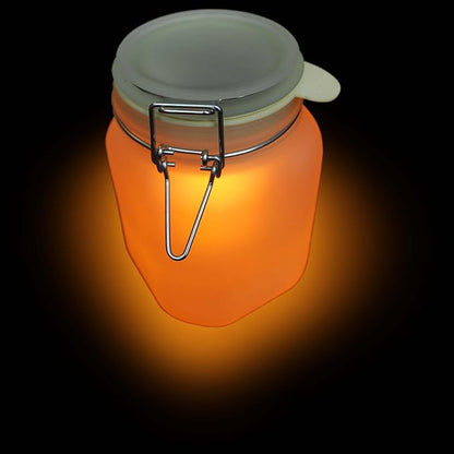 Suck UK - Sun Jar Solar Light Garden Lights Solar Powered Waterproof Rechargeable Lights Indoor & LED Mason Jar Party Gardening Gifts Or Garden Gifts Outdoor Yellow