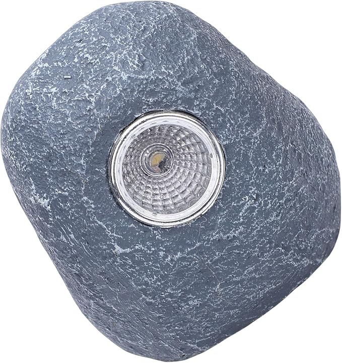 Zerodis Solar Garden Rock Lights Outdoor Path Lights Adjustable Solar Faux Stone LED Powered Landscape Decorative Garden Stone Light for Pathway Walkway