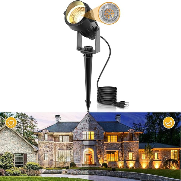 L LOHAS LED Landscape Spot Lights Outdoor, Dusk to Dawn Sensor 5W LED Spotlights for Yard, 120V 450LM Pathway | Lumora