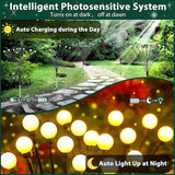12-Pack Garden Solar Lights, 96 LED Solar Lights Outdoor for Garden Decor, Waterproof Firefly Light Outdoor (Sway | Lumora