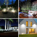 T-SUNUS Christmas Solar Garden Spotlight White Outdoor, 4-in-1 Spot Lights 6000K IP65 Waterproof 9.8ft Cable 5W | Lumora