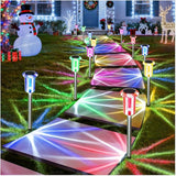 DenicMic Solar Lights Outdoor 10 Pack Waterproof Color LED Stainless Steel Stake Outside Lights for Yard Pathway | Lumora