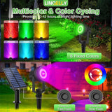 Solar Spotlights Outdoor Waterproof, RGB Landscape Spotlights, Christmas Decorative Solar Spot Lighting for Garden | Lumora