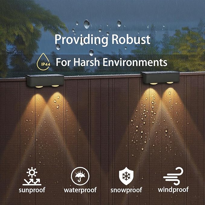 Solar Lights Outdoor Waterproof, WL09M-T RGBWW Spotlight Lens, Solar Lights Outdoor Decorative, 10 Colors for Patio, Garden Walls (MIN)