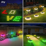 intelamp Solar Pathway Lights Outdoor, 6 Pack 9 Color Changing with Remote Control, Dusk to Dawn Solar Powered | Lumora