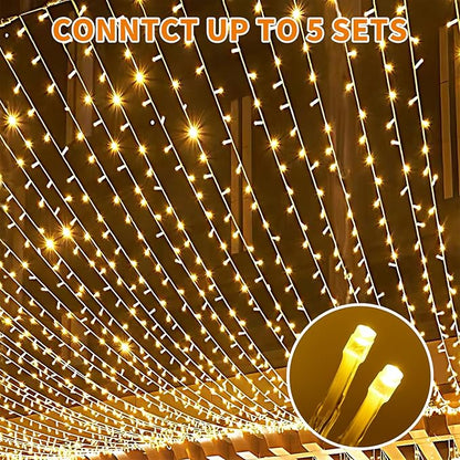 500 LED String Lights 165ft Warm White, Plug in Fairy Lights with 8 Lighting Modes, Indoor Outdoor Christmas Lights for Bedroom Tree Yard Patio Wedding Holiday Decor (Warm White, 500 LED 165ft)