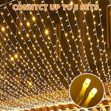 200 LED String Lights 66ft Warm White, Plug in Fairy Lights with 8 Lighting Modes, Indoor Outdoor Christmas Lights | Lumora