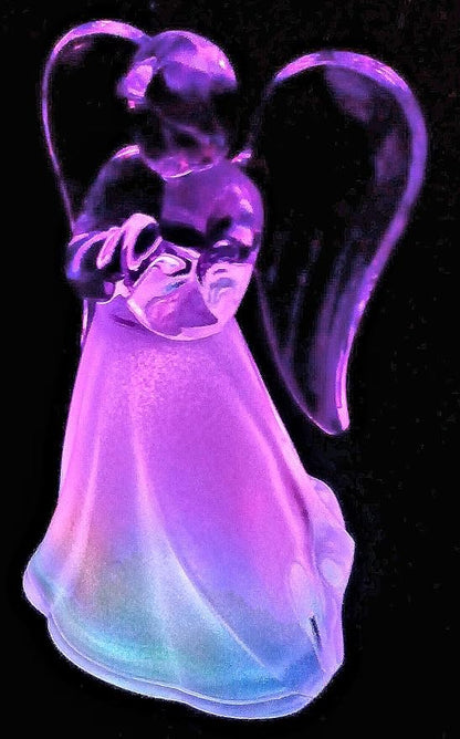 Acrylic Solar Angel Lights with A Frosted Skirt Solar Garden Stake - Box of 2
