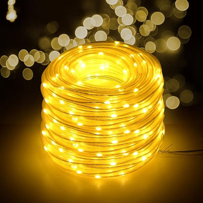 IMAGE 8 Modes Solar Rope Lights Outdoor String Lights 78.7 Feet 20M Waterproof 200LED for Indoor Outdoor Garden Party Patio Lawn Decor Warm White