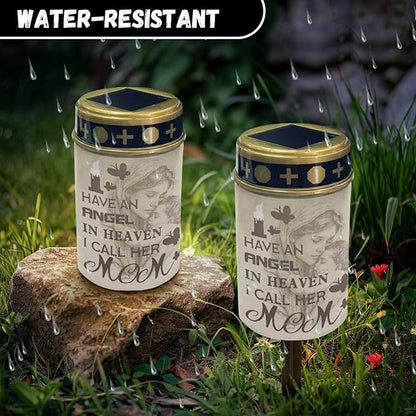 Bless Grave Decorations for Cemetery Solar Lights Outdoor Garden Waterproof Solar Grave Pathway Lights Outdoor LED Garden Lights Solar Powered Decorative