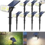 102 LED Solar Spot Lights Outdoor Waterproof IP65, Adjustable Landscape Spotlights, [8 Pack/4 Modes] Auto On/Off | Lumora