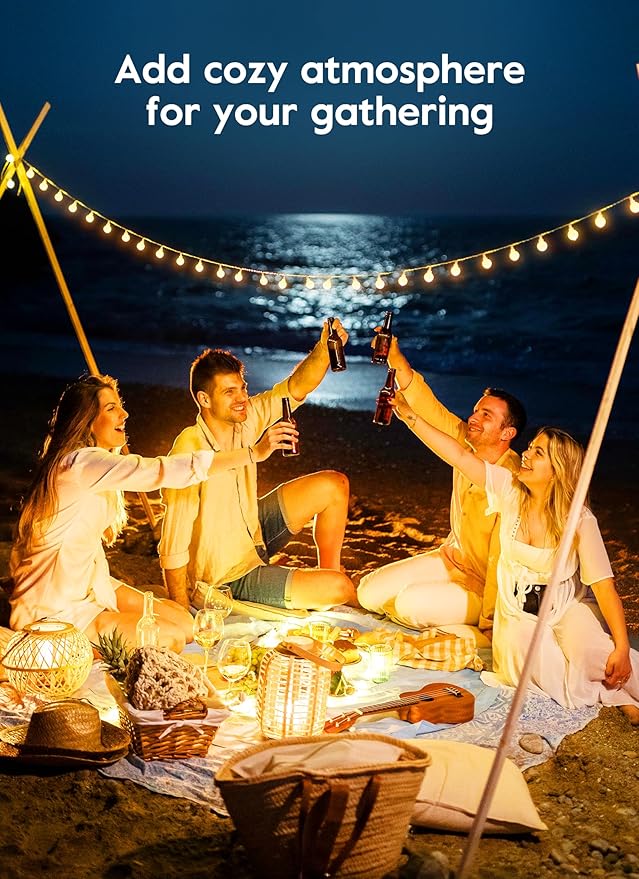 Brightown Solar Lights Outdoor Waterproof, 66Ft 200 LED Globe Solar String Lights for Outside, 8 Modes Outdoor Solar Lights for Yard Balcony Patio Tree Canopy Party (Warm White)
