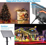 118Ft Solar String Lights Outdoor Waterproof, 18 Colors Changing 300 LED Christmas Lights Solar Powered & USB with | Lumora