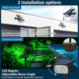T-SUNUS Green Solar Spot Lights Outdoor Landscape Spotlights 2 Pack Dusk to Dawn Waterproof IP65 for St Patricks | Lumora