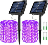 2 Pack Solar Powered Fairy String Lights Outdoor Waterproof 8 Modes Twinkle Christmas Decorations Lights, Each | Lumora