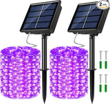 2 Pack Solar Powered Fairy String Lights Outdoor Waterproof 8 Modes Twinkle Christmas Decorations Lights, Each | Lumora