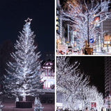 (Warm White ⇋ Cool White) Solar Christmas String Lights Outdoor, 2-Pack Total 80FT 200 LED Solar Twinkle Lights | Lumora