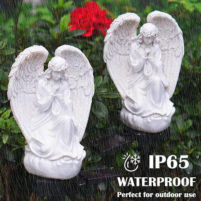 Angel Solar Lights Outdoor Garden Waterproof Decorative Stake Light for Yard Patio Pathway Lawn Ornaments Garden Decor Christian Christmas Decorations Gifts