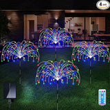 Outdoor Solar Garden Lights,Firework Lights 4 Pack Waterproof Decorative Pathway Lights,120Led Firefly Lights Solar | Lumora