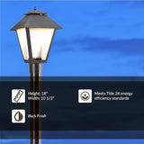 Generation Lighting 82065-12 Polycarbonate One-Light Outdoor Post Lantern Outside Lighting, Black Finish | Lumora