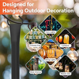 6 Pack String Light Poles, 5 Ft Light Poles for Outside, Thickened Metal Poles for Outdoor String Lights, Light | Lumora