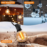 OHLUX Outdoor String Lights, 30FT G40 Globe LED Patio Lights with 17 Dimmable Plastic Bulbs(2 Spare), 2200K | Lumora