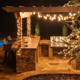 Wintergreen Lighting C9/E17 Light Stringer, 12' Socket Spacing, Outdoor Patio String Light, Fits C9/E17 Size | Lumora
