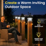 Brighticonic Solar Post Cap Lights Outdoor for 4x4, 3x3 – Auto On/Off Post Lights Solar Powered - Easy Install | Lumora