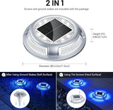 Solar Driveway Lights, 8 Pack Heavy Duty Driveway Lights Solar Powered 2 Color Mode (Cool White/Blue) IP68 | Lumora