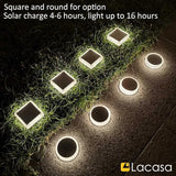 Lacasa Solar Deck Lights Outdoor Waterproof LED Solar Step Lights Driveway Lights, White 4000K, for Garden Yard | Lumora