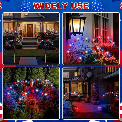 4 Pcs Solar Firefly Lights for Garden Swaying Lights Decoration Outdoor Garden Fairy Light for Yard Pathway Patio Lawn Waterproof Firefly Stake for Outside Holiday Decor(Pineapple Ball)