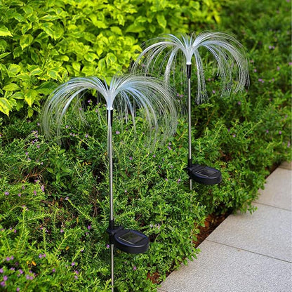 Ulalaza 2PCS Garden Solar Lights Multi-Color Changing LED Flower Stake Light Decorative Landscape Lawn Yard Outdoor Lights The Length 58 * 43 * 81mm/2 * 2 * 3inch Warm Light