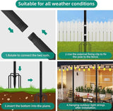 4 Pack String Light Poles, 10Ft Light Poles for Outside, Metal Poles with Fork, Lighting Hanging Post Accessories | Lumora
